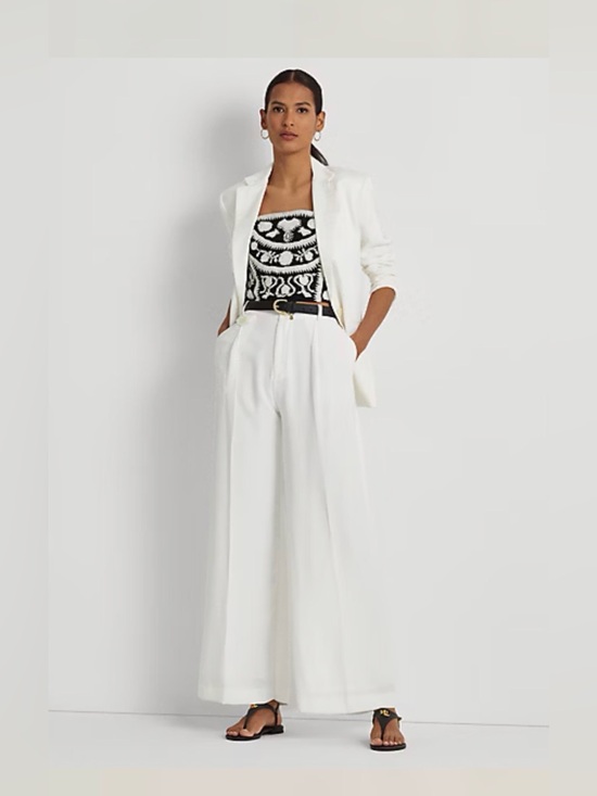 Lauren Ralph Lauren Jackets & Blazers - NWT Lauren Ralph Lauren Linen-Blend Twill Blazer Size 12P
